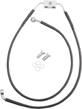 Front Brake Line +4" Black for Harley FXDB (2012–2017) 612135-4BLK