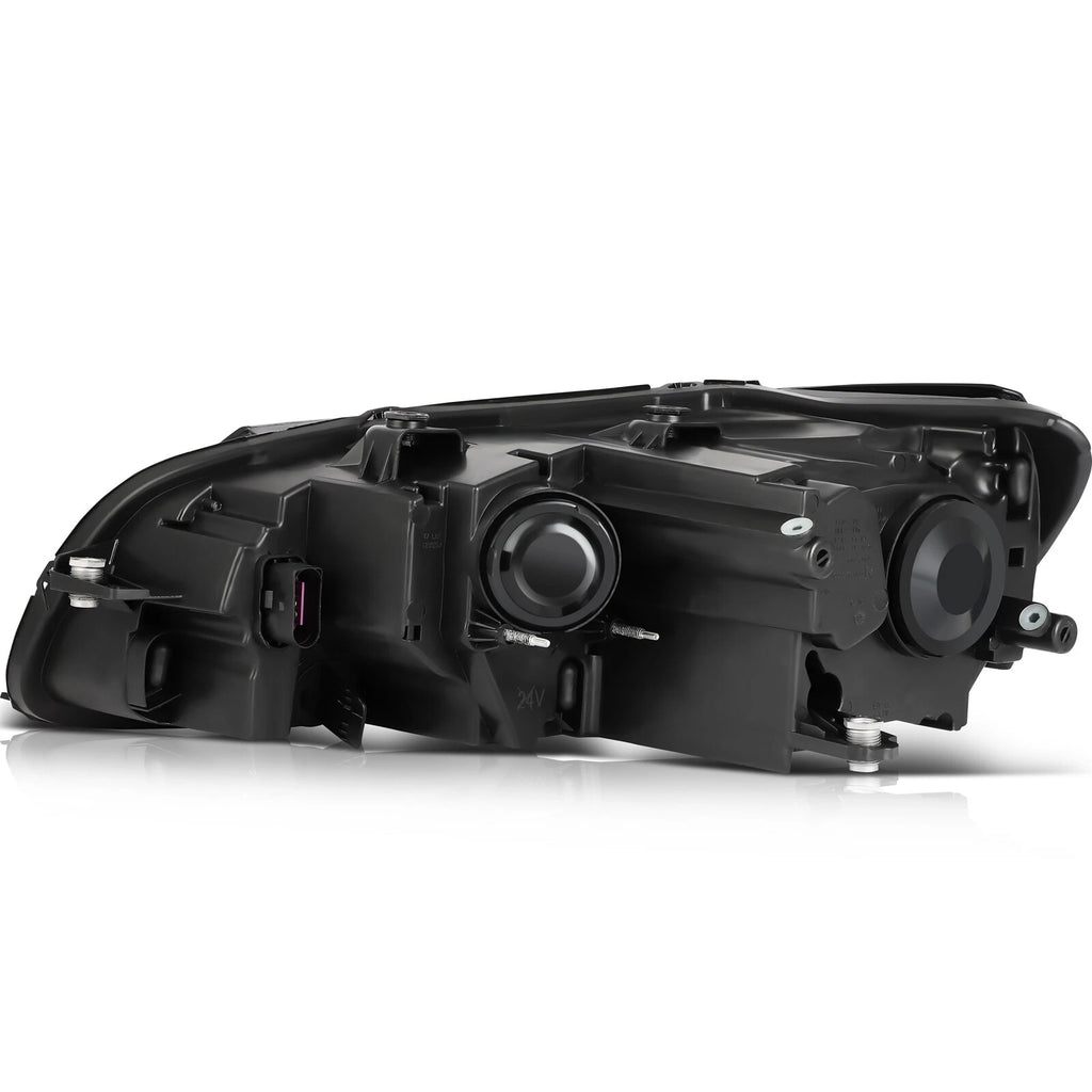 Set of 2 Black Housing Headlights for Volkswagen Passat (2012–2015)
