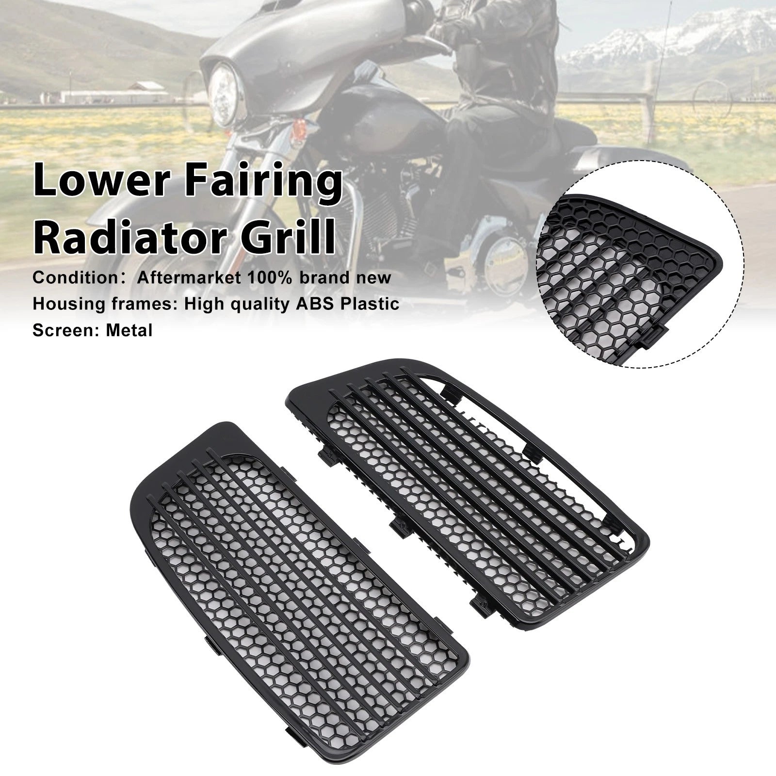 Lower Fairing Radiator Grill for Harley Road Glide FLHR FLTRXS (2015–2023)