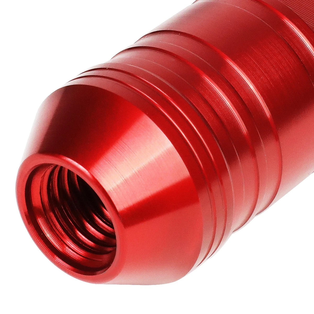 Set of 20 J2 7075 Forged Aluminum M12x1.5 Open-End Lug Nuts w/Adapter Red