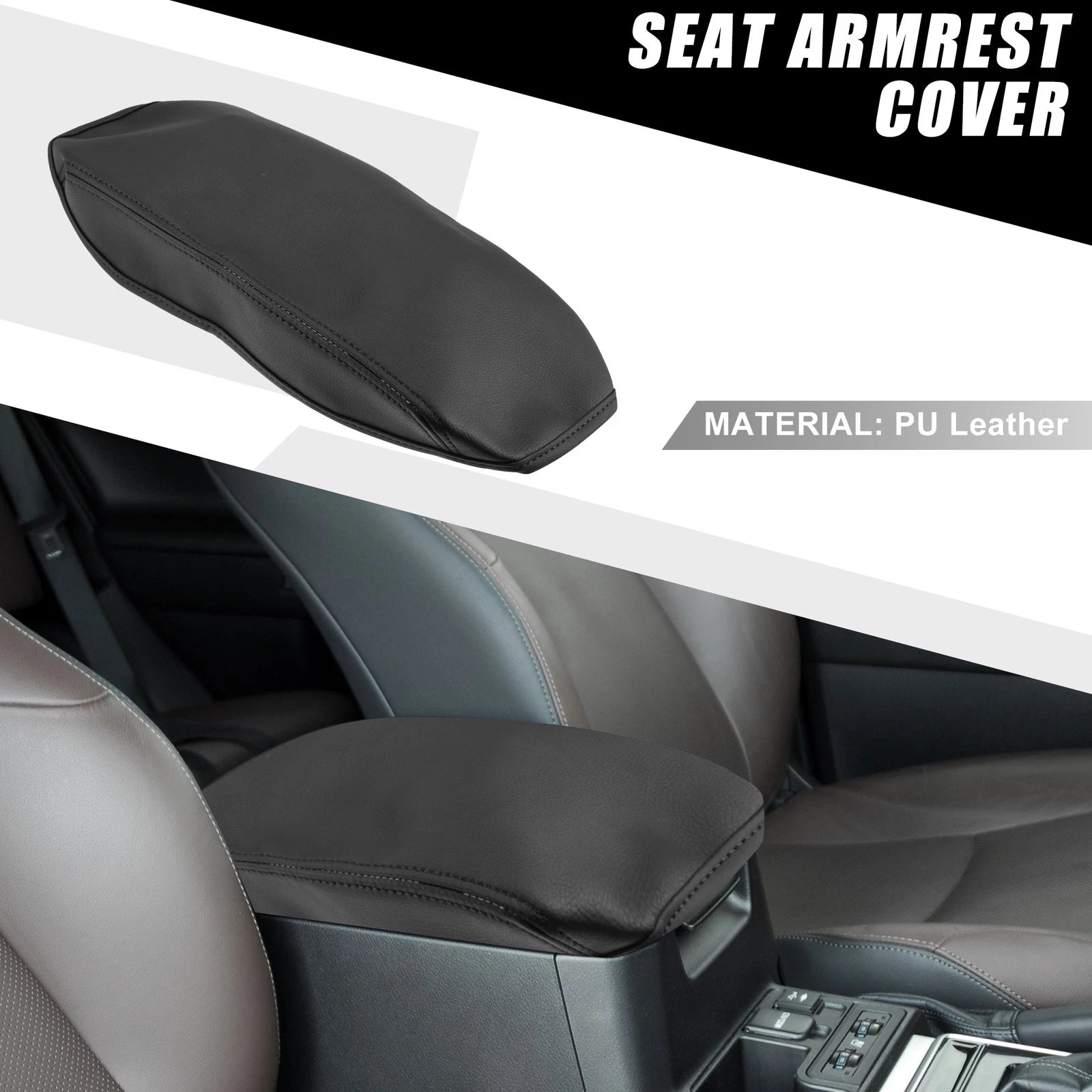 Center Console Armrest Cover for Toyota RAV4 (2013–2018) Black