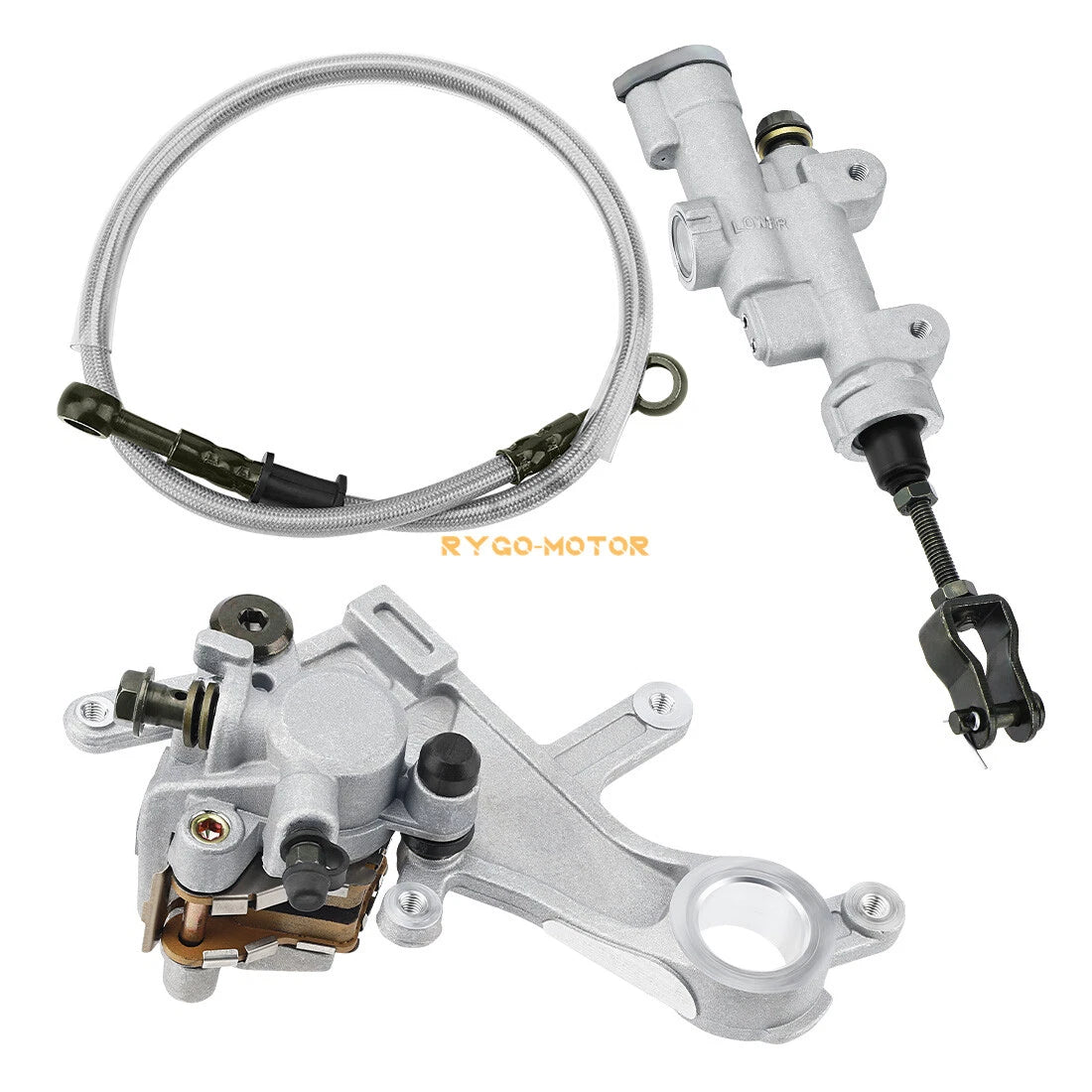 Rear Brake Master Cylinder & Caliper & Hose Kit for Honda CRF250 CRF450 (2004–2023)