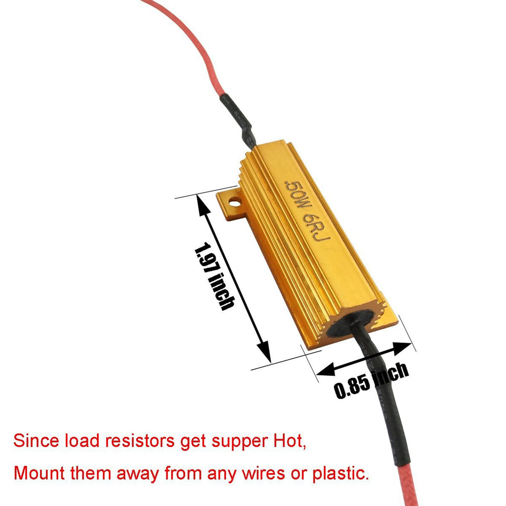 4x 50W 6-Ohm Load Resistors Relay for Flash Turn Signal Blinker LED (2010-2020)
