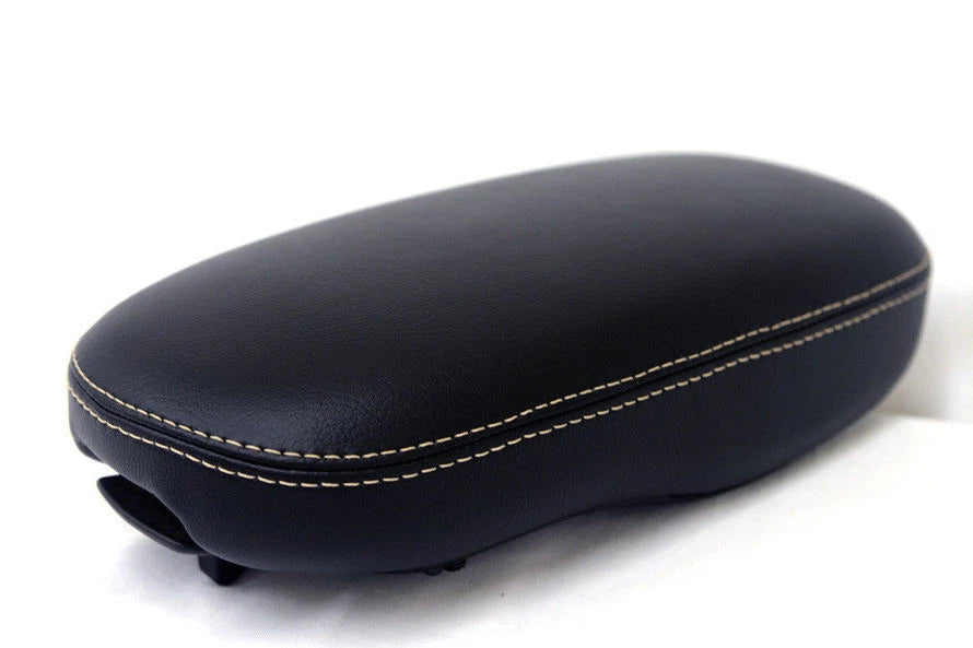 Center Console Armrest Cover for Kia Soul (2014–2019) Beige Stitch