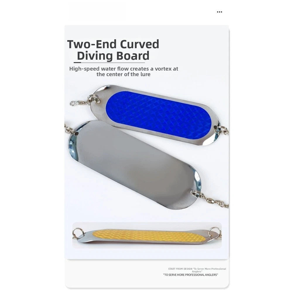 Metal Trolling Flash Board Bait for Salmon Fishing (LED)