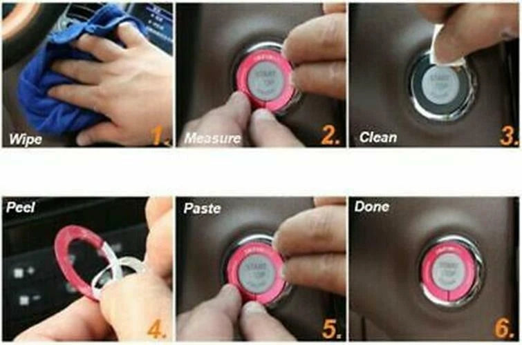Alloy Purple Engine Start Button Ring Cover Trim for Infiniti (2010-2024)
