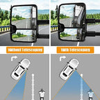 Pair Smoke LED Signal Tow Mirrors for Silverado Sierra (1999–2002)