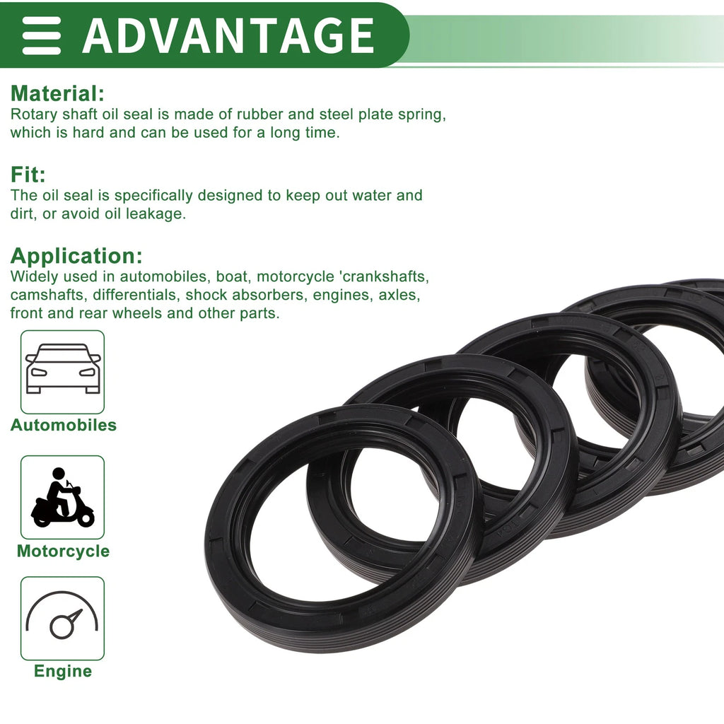 Set of 5 Oil Seals NBR Rubber 45x62x8mm for Various Models 
