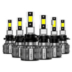 Set of 4 LED Headlight Bulbs 9005 9006 H4 H7 H11 H13 15000LM 6500K