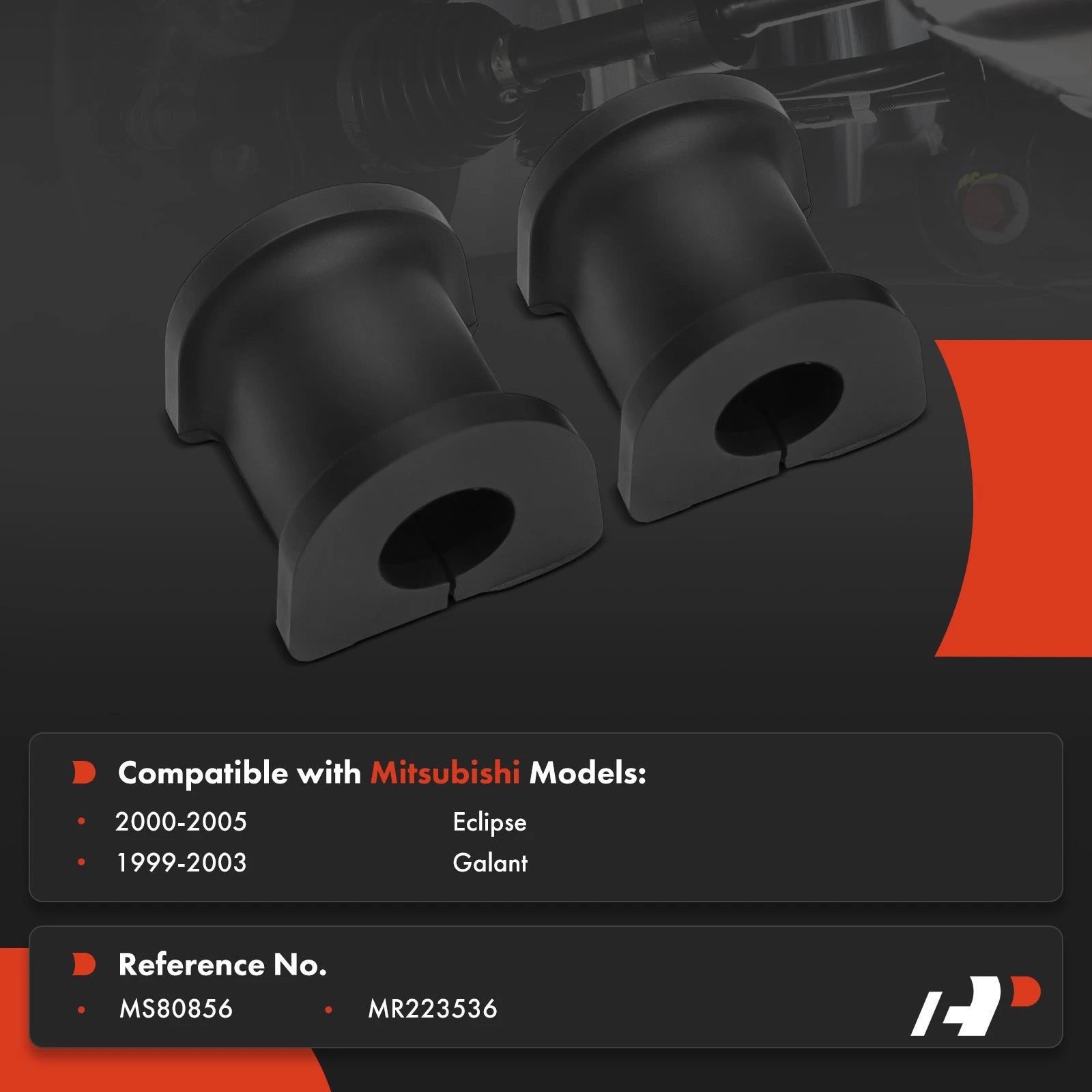 2X Rear Sway Bar Bushing Kit for Mitsubishi Eclipse Galant (2000-2005)
