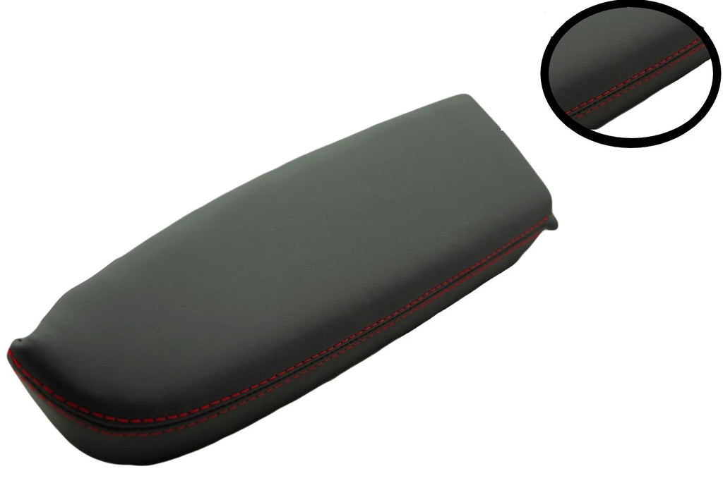 Leather Synthetic Door Panel Armrest Cover for Acura RDX (2007–2012) Red Stitch