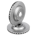 Set of 2 Drilled & Slotted Rear Brake Rotors for Mercedes-Benz S550 (2012–2013)