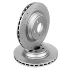 Set of 2 Drilled & Slotted Rear Brake Rotors for Mercedes-Benz S550 (2012–2013)