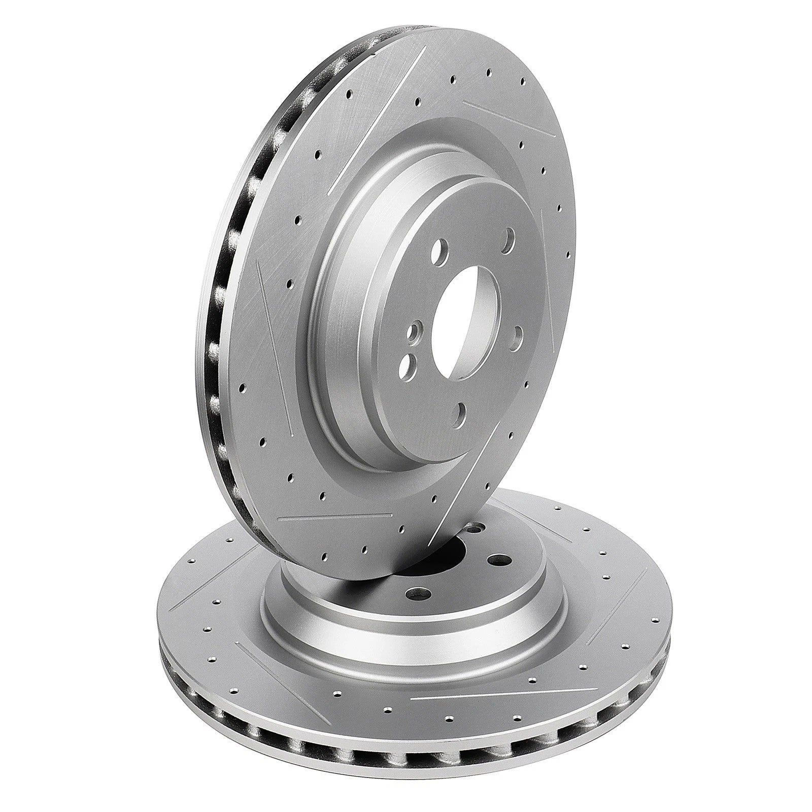Set of 2 Drilled & Slotted Rear Brake Rotors for Mercedes-Benz S550 (2012–2013)