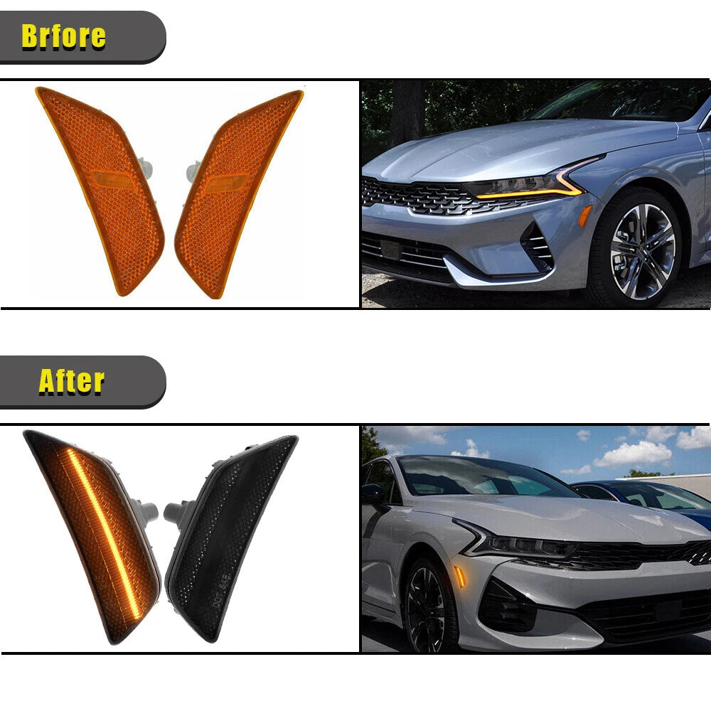 Pair Smoked LED Side Marker Light for Kia K5 (2021–2024)