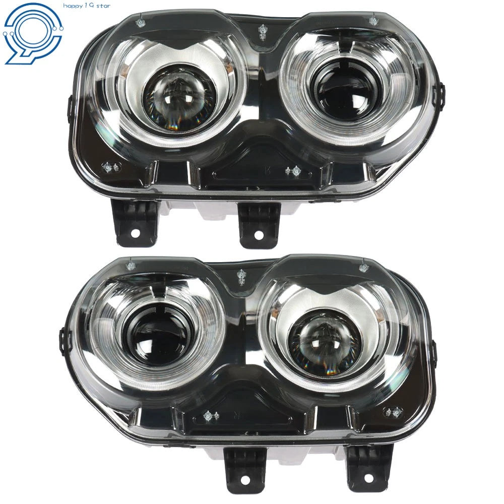LED Headlights for Dodge Challenger (2015-2018) Black Housing Set