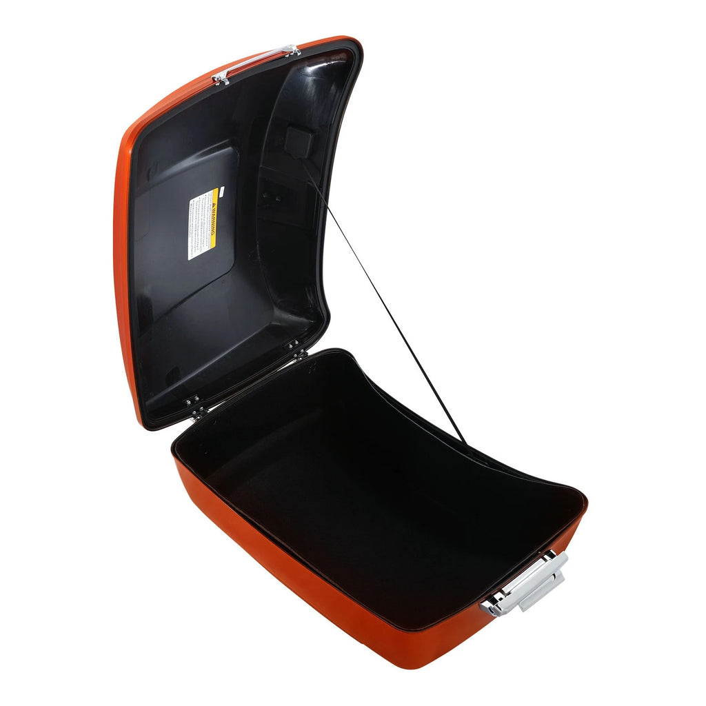King Trunk for Harley Touring (2014–2025) Scorched Orange/Black Denim