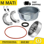 Rear Brake Drum Hub Cover Kit w/ Brake Shoes for Yamaha Bruin 250 350 (2004–2006)