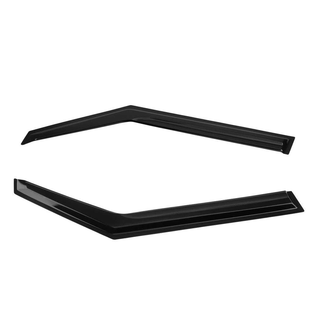 Set of 4 Window Rain Visor Guards for KIA Soul (2020–2024) Outside Mount Black