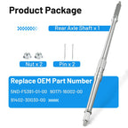 Set of 2 Rear Axle Shafts + Nut Pins for Yamaha Kodiak 450 YFM450 (2003–2004)
