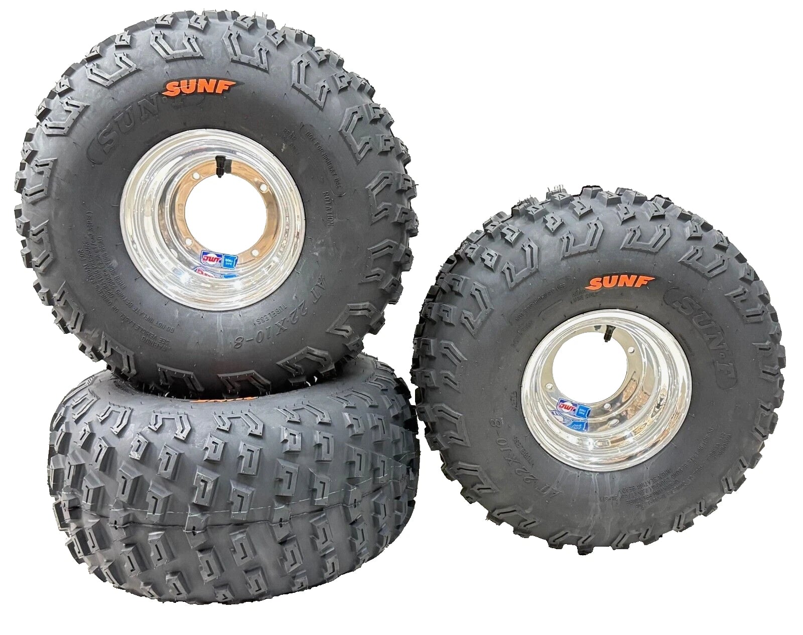 Set of 4 DWT Rims & Sunf A030 Tires 22x10-8 for Honda ATC 110 185 125M 200S 250R