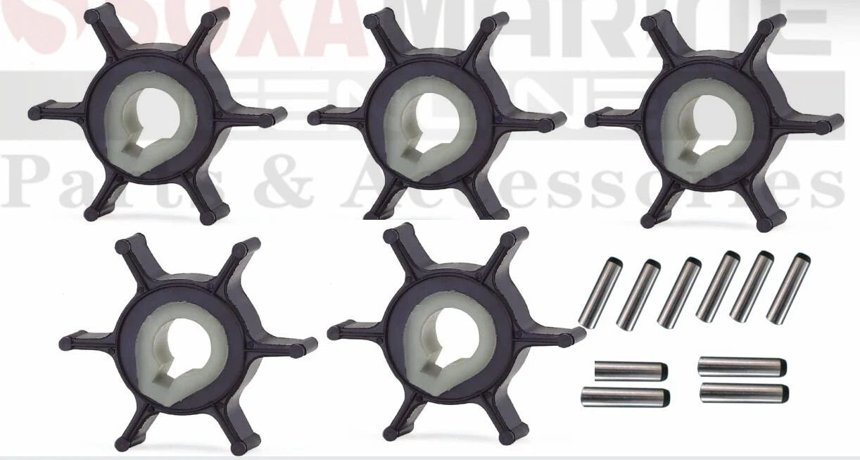 5pcs Water Pump Impeller with Key for Yamaha Outboard Motor (646-44352-01)