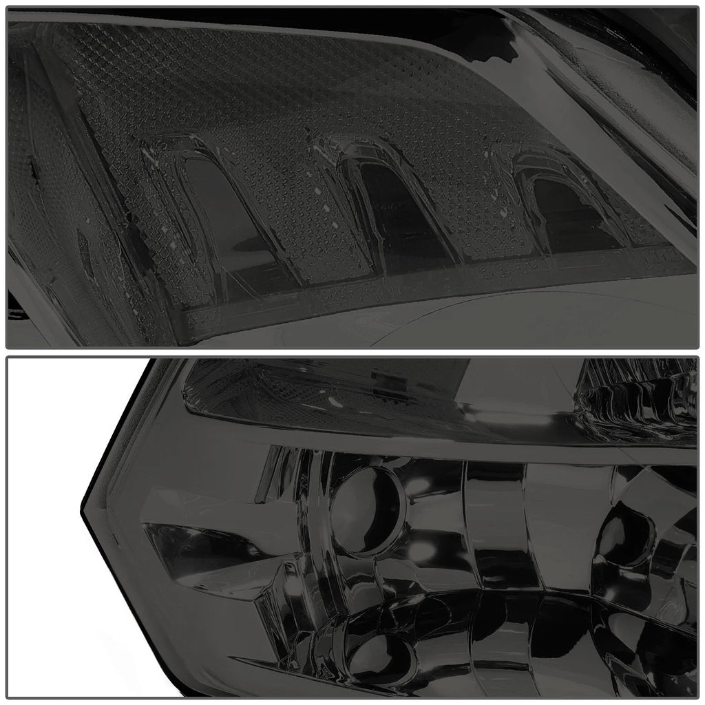 Smoked Housing Clear Side Quad Headlight Set for Dodge Ram Pickup (2009–2018)