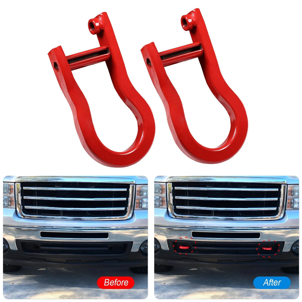 Front Bumper Tow Hook Shackles for Chevy Silverado 1500 (2007-2018)