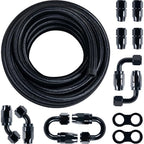 Fuel Line Kit for Universal Applications (10FT, 8AN, Stainless Steel)