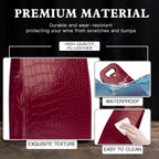 Red Crocodile Grain Wine Carrier Bag for Double Bottle (Tote)