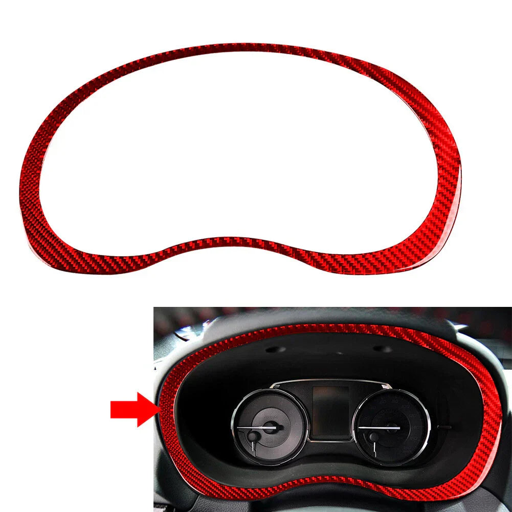 Red Carbon Fiber Speedometer Frame Cover Trim for Subaru WRX STI (2015-2021)