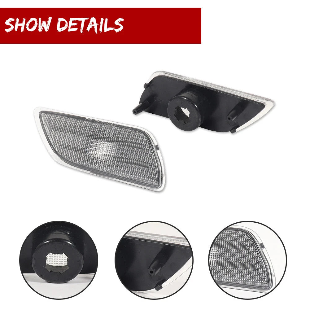 2X Euro Style Clear Lens Front Side Marker Lights for Ford Focus (2000–2004)