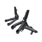 Black Front Driver Footrest Bracket Set for Honda CBR600RR (2007-2024)