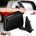 Universal Side View Mirrors for Naked Bikes - Anti-Glare White Glass