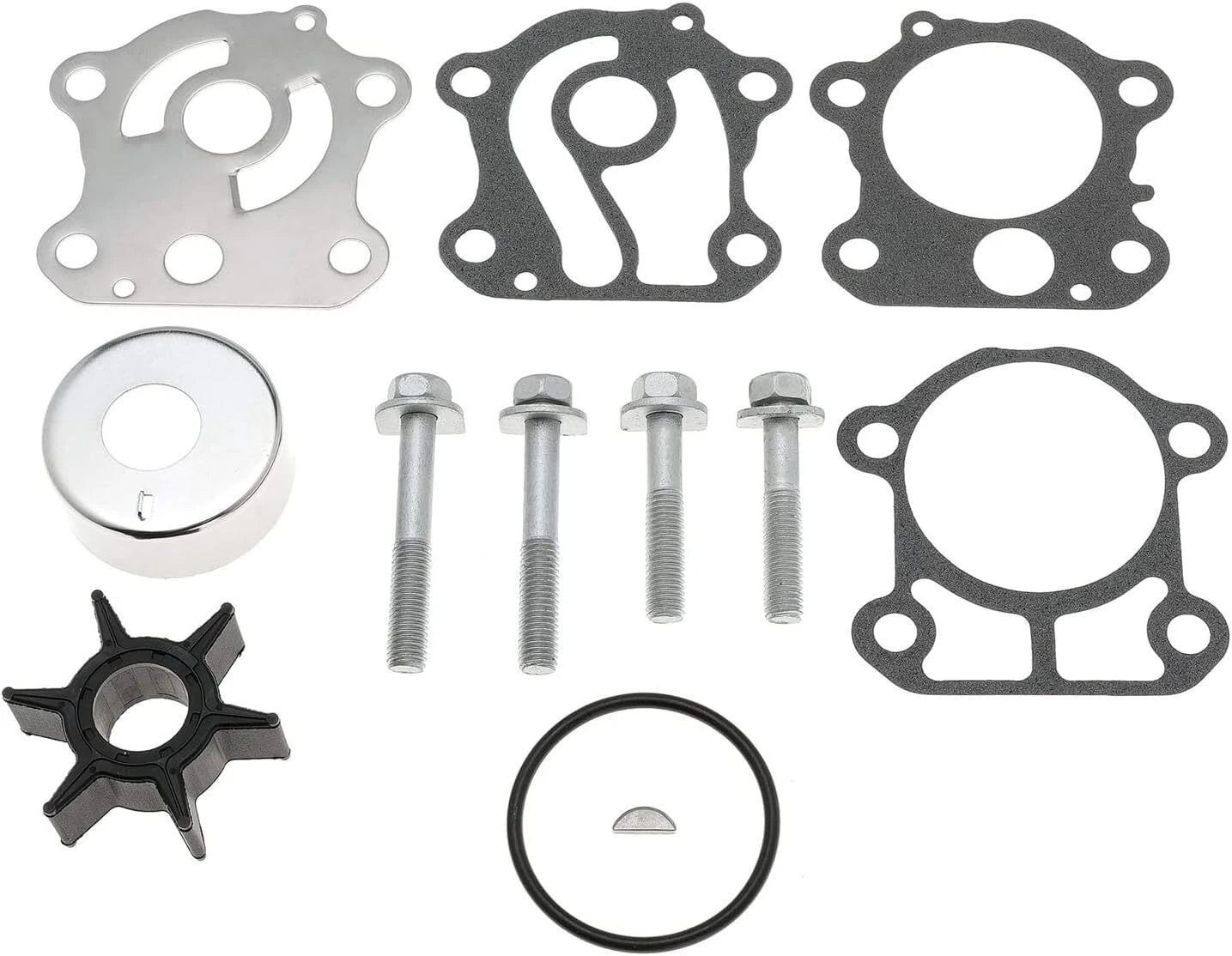 Water Pump Impeller Repair Kit for Yamaha Outboards 50 60 70HP (6H3-W0078-02)