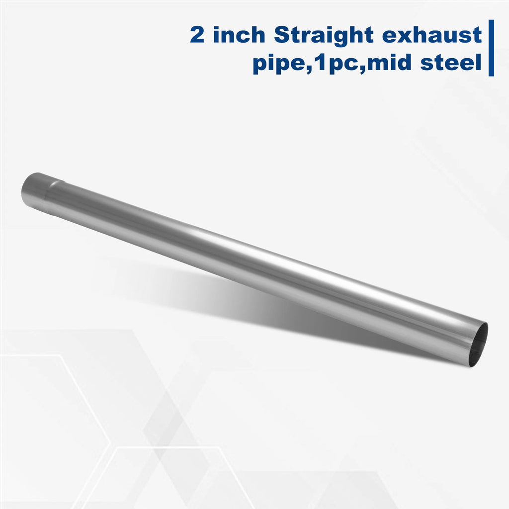 2" OD Mild Steel Exhaust System Pipe for Universal Custom Fit (47")