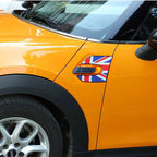 UK Flag Pattern Fender Side Scuttles Sticker for MINI Cooper (2014-2024)
