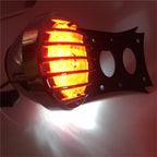 License Bracket & Chrome LED Tail Light for Harley Touring Bobber