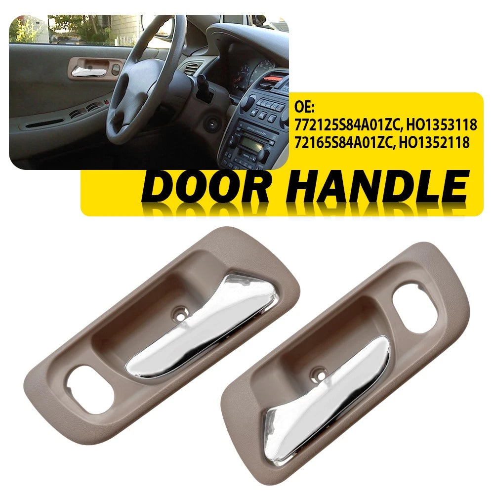 Set of 2 Inner Door Handles for Honda Accord Odyssey (1998–2004) Beige