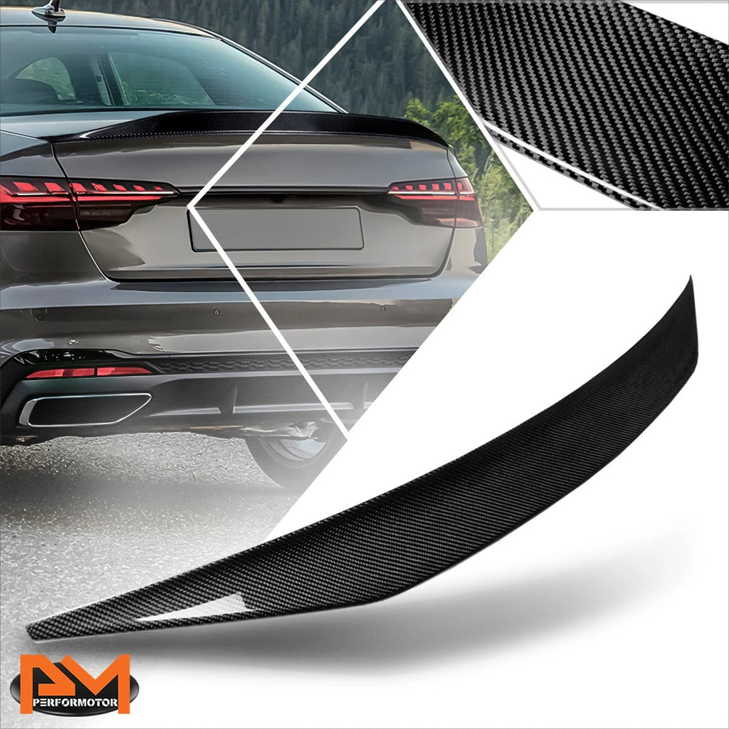 Carbon Fiber Rear Trunk Spoiler Wing for Audi A4 Quattro (2017–2021)