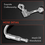 Set of 4 Power Steering Pressure & Return Line Hose Assembly for Nissan (2007)
