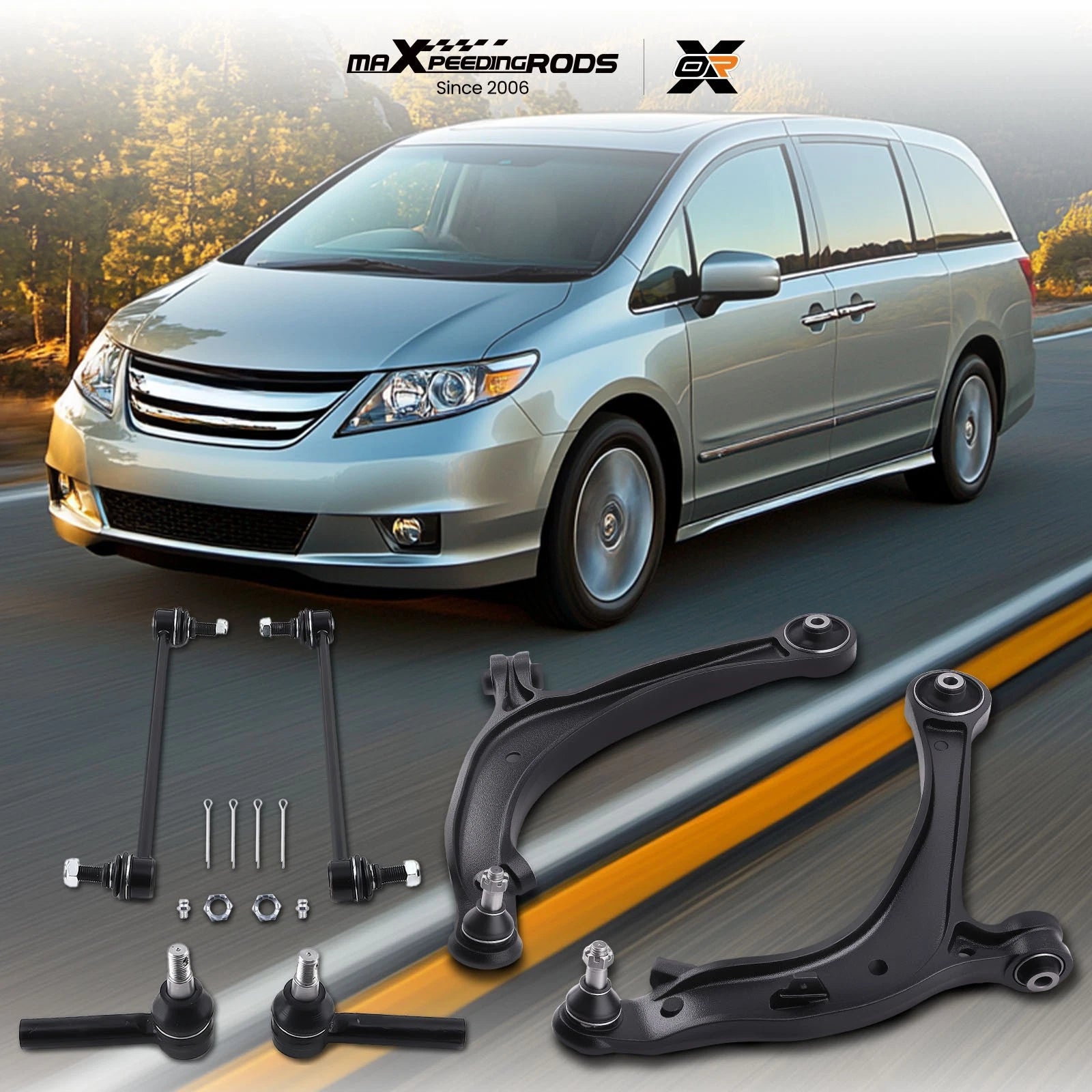 Set of 4 Front Lower Control Arms for Honda Odyssey (2011–2017)