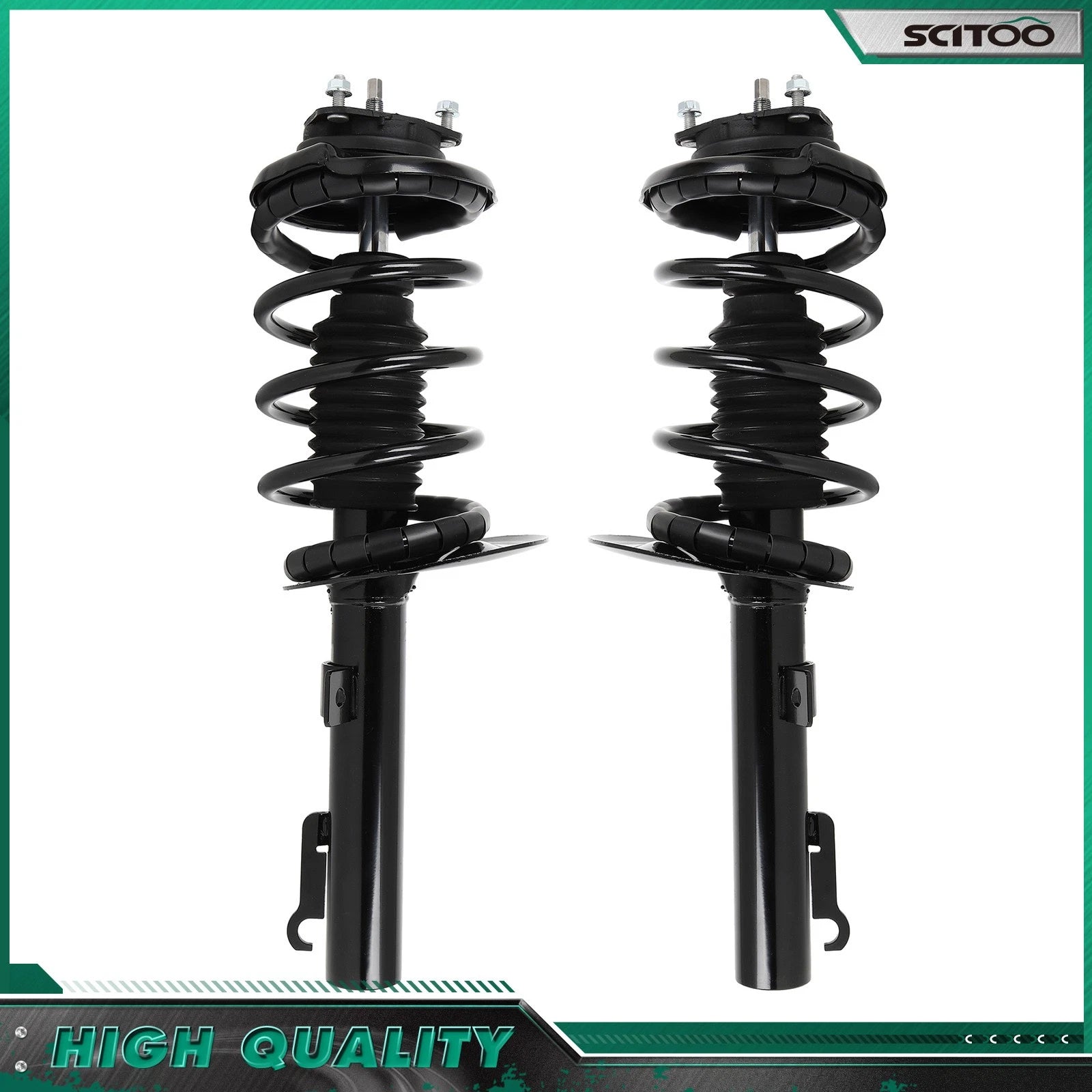 2X Complete Strut & Coil Spring Assembly for Ford Focus (2006–2007)