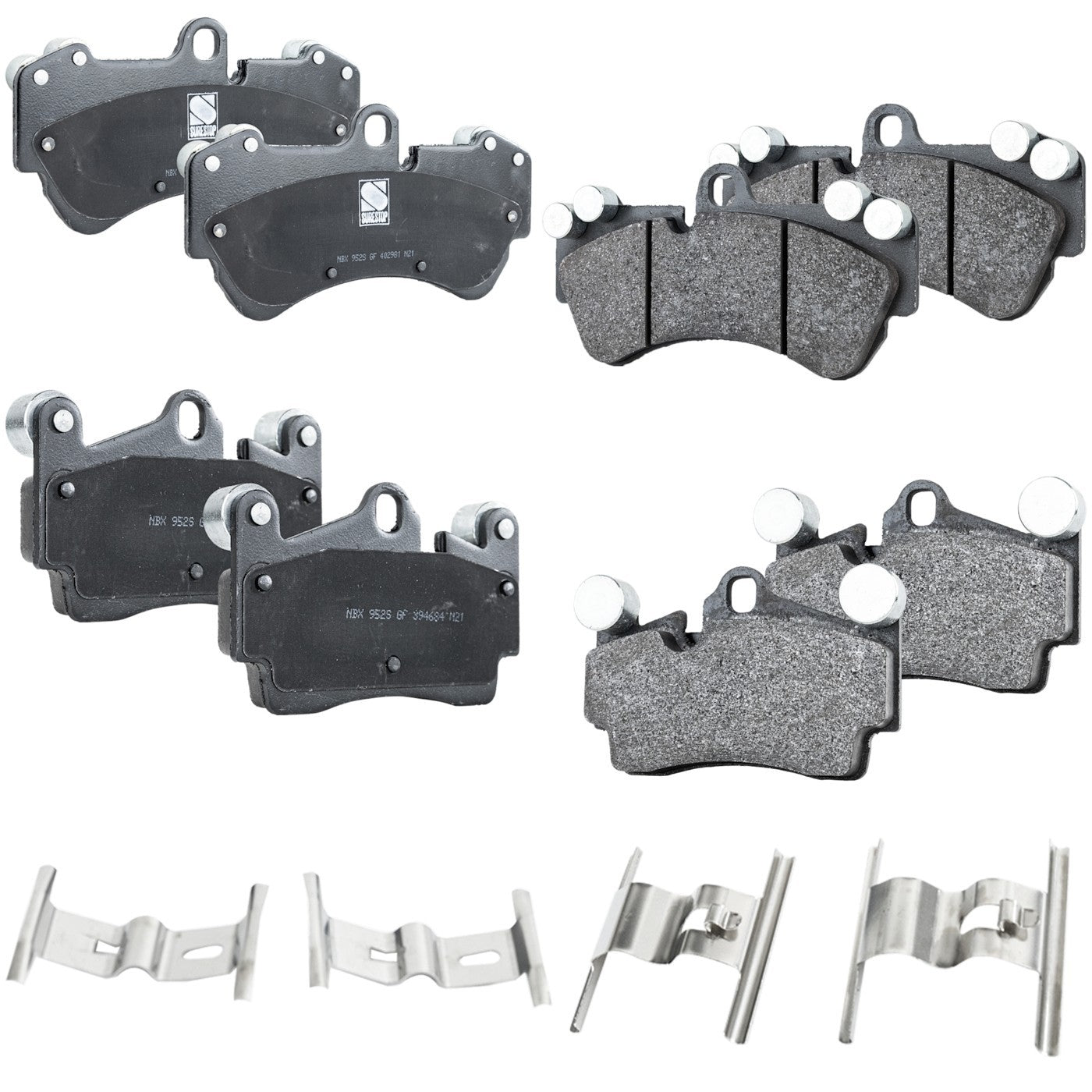 Set of 4 NAO Brake Pads for Audi Q7 (2007–2015)
