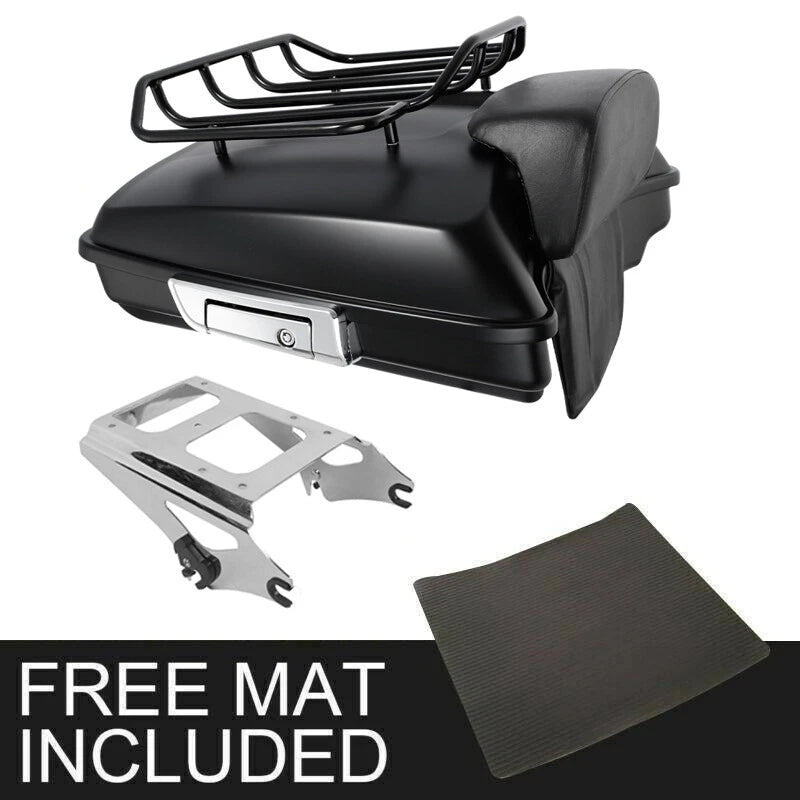 Trunk Pad Mounting Rack for Harley Road King (2009–2013) Matte Black