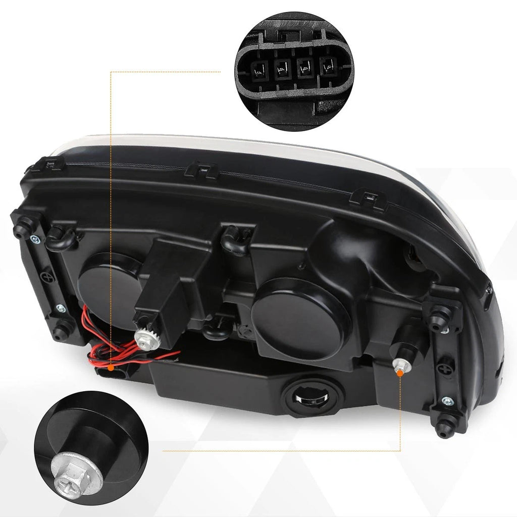 Headlight Replacement for Ford F-150 (2015–2017) Chrome Housing Clear Side