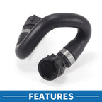 HVAC Heater Hose No. 64218377701 for BMW 745i (2002–2005) Rubber Black