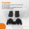 All-Weather Floor Mats Liner for Jeep Wrangler Unlimited (2014–2017) TPE