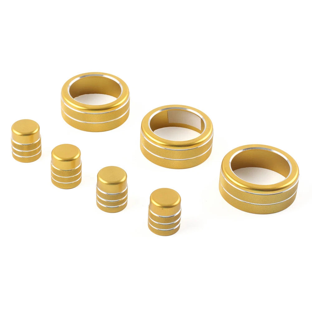 7 Pcs Central Control Switch Knob Ring Cover Trim for Honda Civic CR-V (2023-2024)
