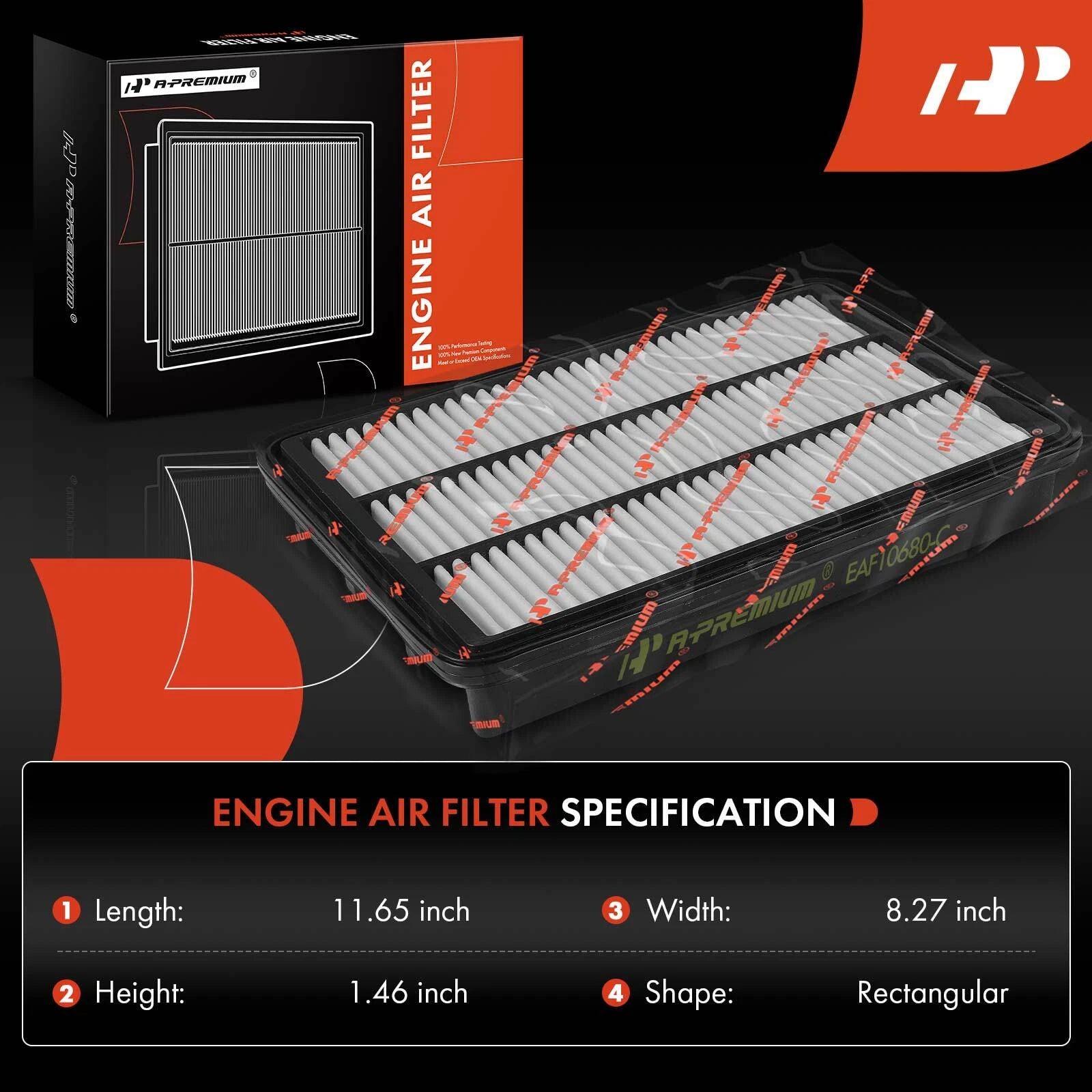 Engine Air Filter for Kia Borrego (2009–2011) V6 3.8L V8 4.6L
